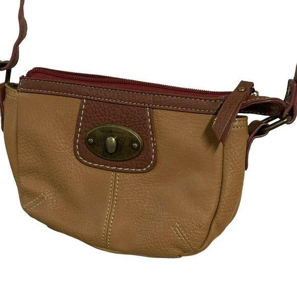 BOC Born Concept Purse Brown /Burgundy Vinyl Crossbody Style Bag - Picture 3 of 8